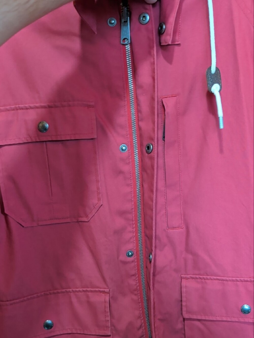 Brooks Brothers Women's (Unisex) Red Utility Hooded Cotton Jacket - Picture 14 of 16